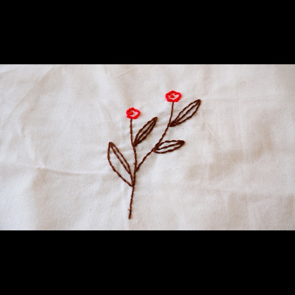 Minimalistic boho shopping bag, hand embroidered tote bag, eco friendly tote bag - Picture 5 of 5